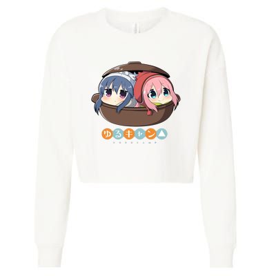 Chibi Yuru Camp Cropped Pullover Crew