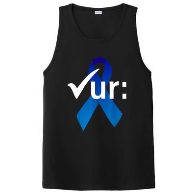 Check Your Colon Colorectal Cancer Awareness Blue Ribbon PosiCharge Competitor Tank