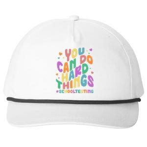 Cute You Can Do Hard Things #School Testing Snapback Five-Panel Rope Hat