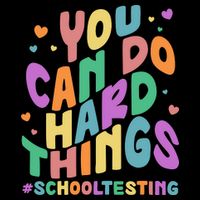 Cute You Can Do Hard Things #School Testing 16 in Basic Backpack