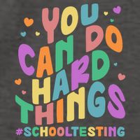 Cute You Can Do Hard Things #School Testing Vector Backpack