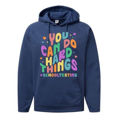 Cute You Can Do Hard Things #School Testing Performance Fleece Hoodie