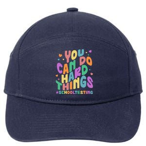 Cute You Can Do Hard Things #School Testing 7-Panel Snapback Hat