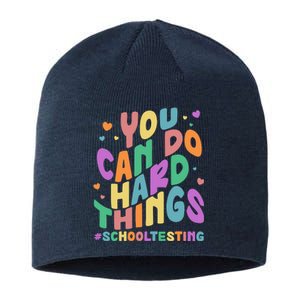 Cute You Can Do Hard Things #School Testing Sustainable Beanie