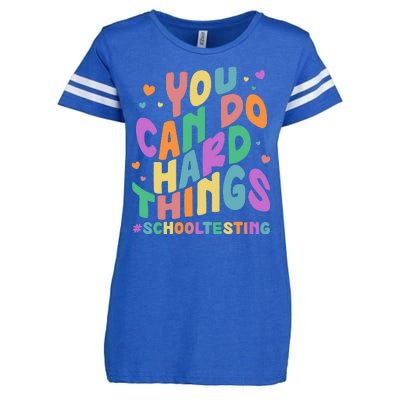 Cute You Can Do Hard Things #School Testing Enza Ladies Jersey Football T-Shirt