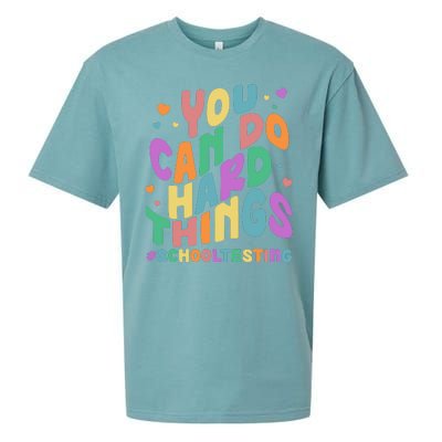 Cute You Can Do Hard Things #School Testing Sueded Cloud Jersey T-Shirt