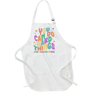 Cute You Can Do Hard Things #School Testing Full-Length Apron With Pockets