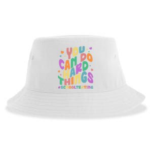 Cute You Can Do Hard Things #School Testing Sustainable Bucket Hat