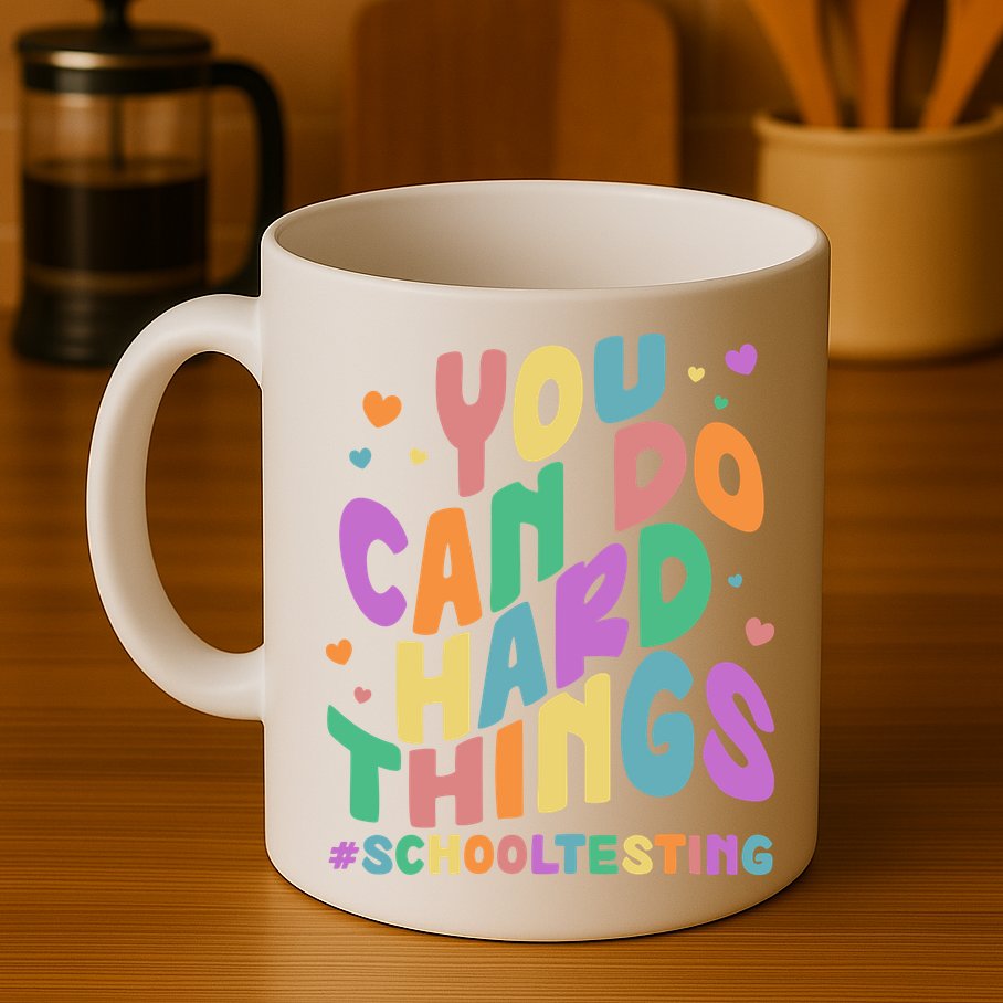 Cute You Can Do Hard Things #School Testing Mug
