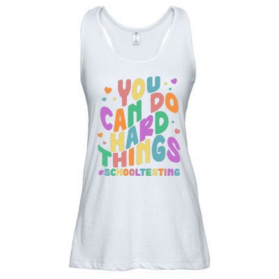 Cute You Can Do Hard Things #School Testing Ladies Essential Flowy Tank