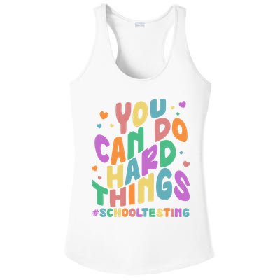 Cute You Can Do Hard Things #School Testing Ladies PosiCharge Competitor Racerback Tank