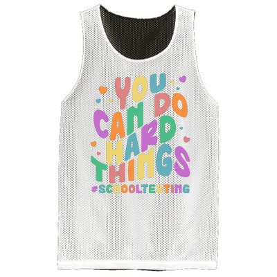 Cute You Can Do Hard Things #School Testing Mesh Reversible Basketball Jersey Tank