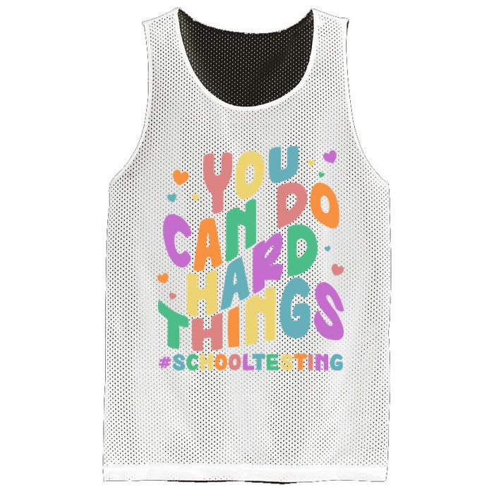 Cute You Can Do Hard Things #School Testing Mesh Reversible Basketball Jersey Tank