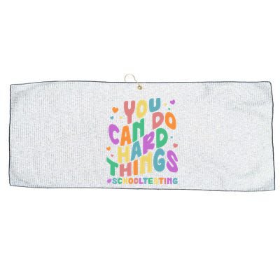 Cute You Can Do Hard Things #School Testing Large Microfiber Waffle Golf Towel