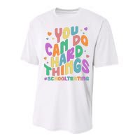 Cute You Can Do Hard Things #School Testing Performance Sprint T-Shirt