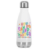 Cute You Can Do Hard Things #School Testing Stainless Steel Insulated Water Bottle