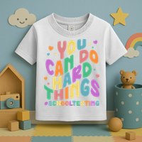 Cute You Can Do Hard Things #School Testing Toddler T-Shirt