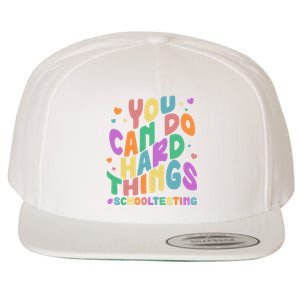 Cute You Can Do Hard Things #School Testing Wool Snapback Cap