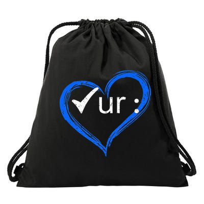 Check Your Colon Colorectal Cancer Awareness Drawstring Bag