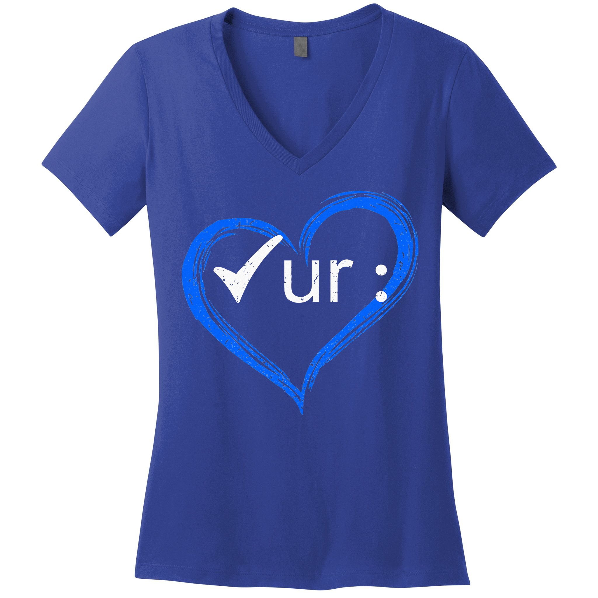 Check Your Colon Colorectal Cancer Awareness Women's V-Neck T-Shirt