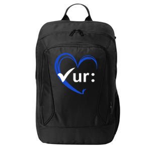 Check Your Colon Cancer Awareness Heart City Backpack