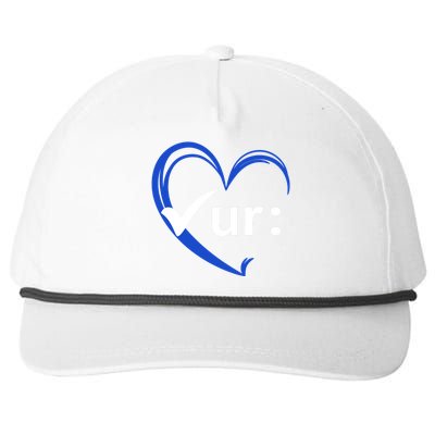 Check Your Colon Cancer Awareness Heart Snapback Five-Panel Rope Hat