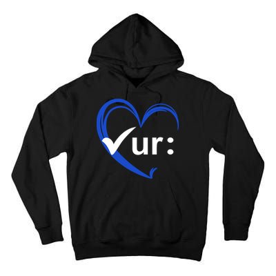 Check Your Colon Cancer Awareness Heart Tall Hoodie