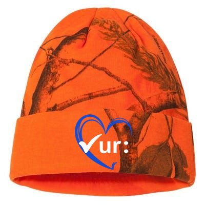 Check Your Colon Cancer Awareness Heart Kati Licensed 12" Camo Beanie