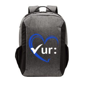 Check Your Colon Cancer Awareness Heart Vector Backpack