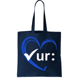 Check Your Colon Cancer Awareness Heart Tote Bag