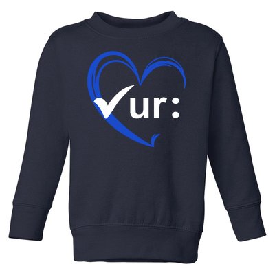 Check Your Colon Cancer Awareness Heart Toddler Sweatshirt