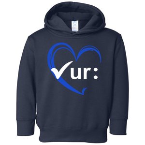 Check Your Colon Cancer Awareness Heart Toddler Hoodie