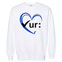 Check Your Colon Cancer Awareness Heart Garment-Dyed Sweatshirt