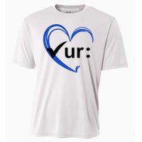 Check Your Colon Cancer Awareness Heart Cooling Performance Crew T-Shirt