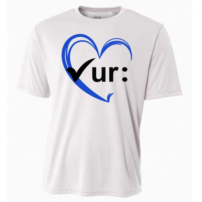 Check Your Colon Cancer Awareness Heart Cooling Performance Crew T-Shirt