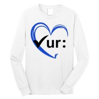 Check Your Colon Cancer Awareness Heart Long Sleeve Shirt