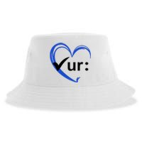 Check Your Colon Cancer Awareness Heart Sustainable Bucket Hat