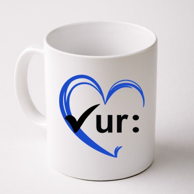 Check Your Colon Cancer Awareness Heart Mug