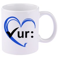 Check Your Colon Cancer Awareness Heart 11oz C Handle Ceramic Mug