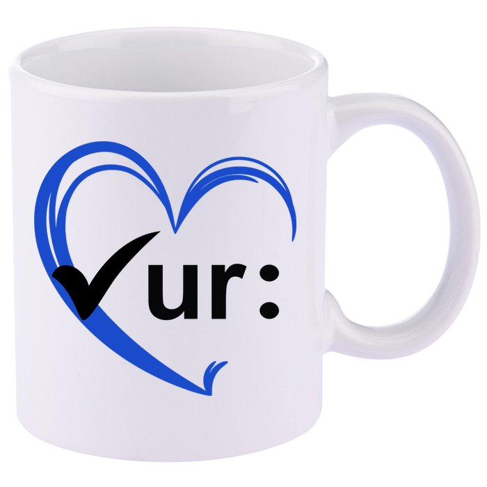 Check Your Colon Cancer Awareness Heart 11oz C Handle Ceramic Mug
