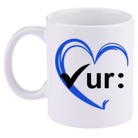 Check Your Colon Cancer Awareness Heart 11oz C Handle Ceramic Mug