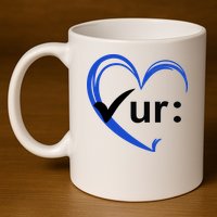 Check Your Colon Cancer Awareness Heart 11oz C Handle Ceramic Mug