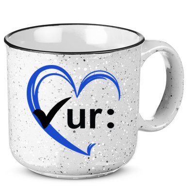 Check Your Colon Cancer Awareness Heart 15oz Campfire Ceramic Mug