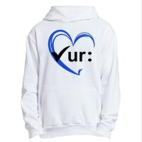 Check Your Colon Cancer Awareness Heart Urban Pullover Hoodie