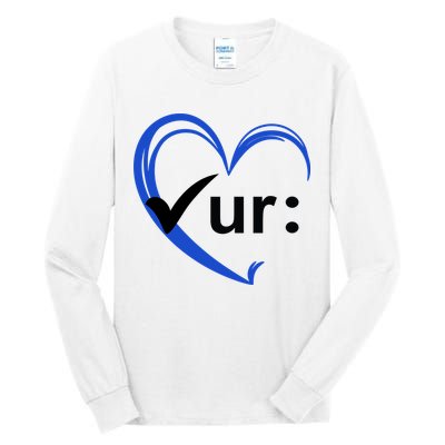 Check Your Colon Cancer Awareness Heart Tall Long Sleeve T-Shirt