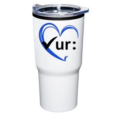 Check Your Colon Cancer Awareness Heart Tumbler