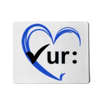 Check Your Colon Cancer Awareness Heart Mousepad