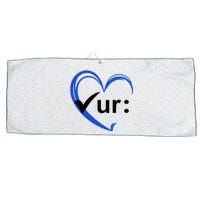 Check Your Colon Cancer Awareness Heart Large Microfiber Waffle Golf Towel