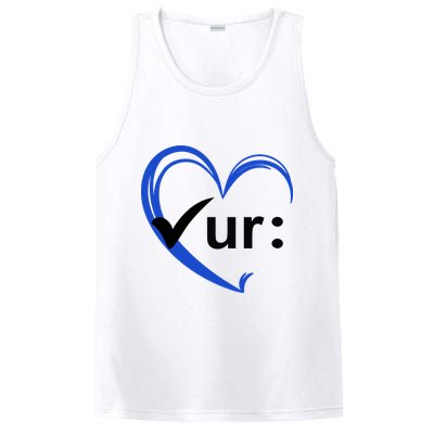 Check Your Colon Cancer Awareness Heart PosiCharge Competitor Tank