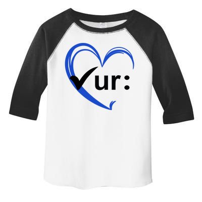 Check Your Colon Cancer Awareness Heart Toddler Fine Jersey T-Shirt